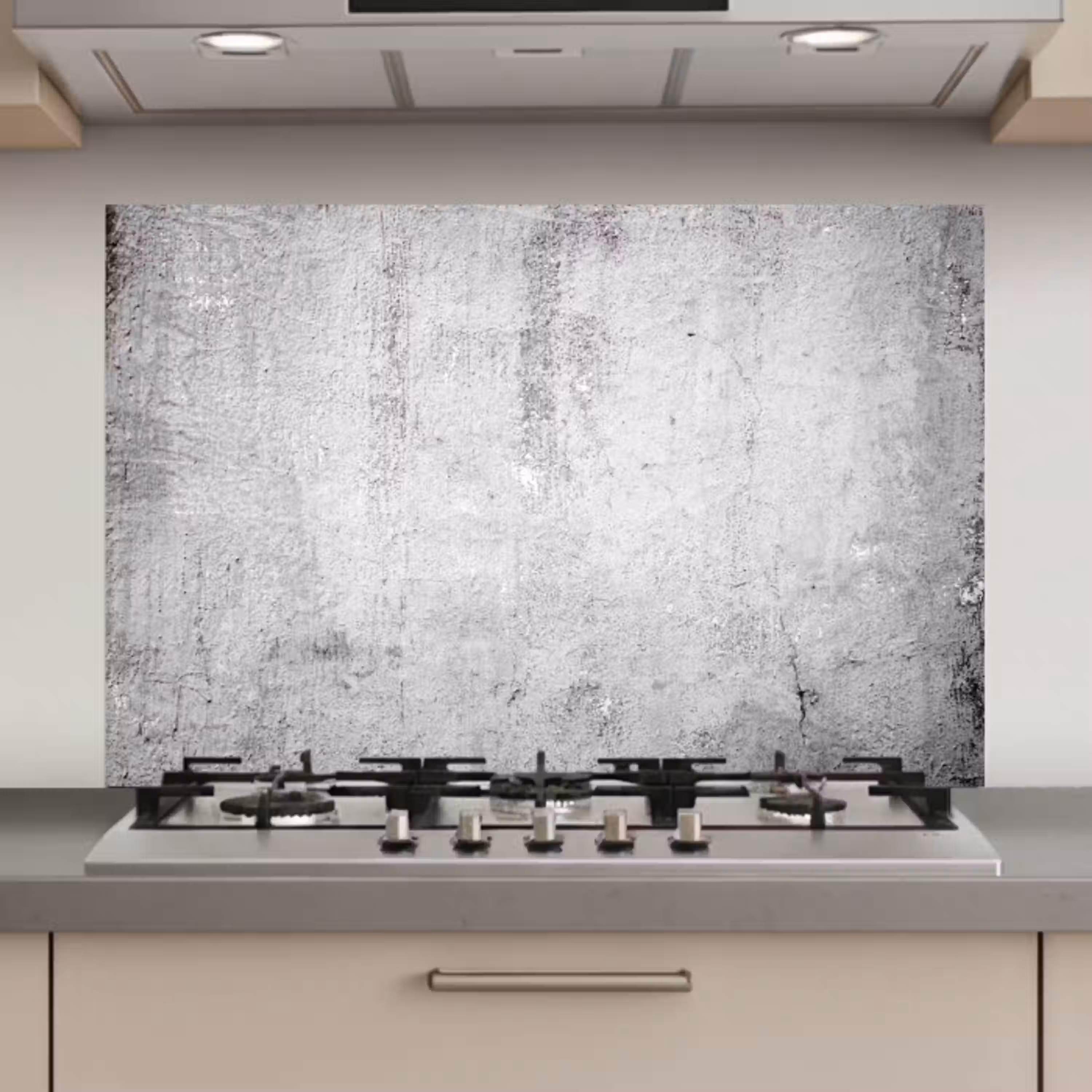 Beton - Grijs - Patroon - Vintage - Industrieel keuken achterwand spatscherm klein -3d_website