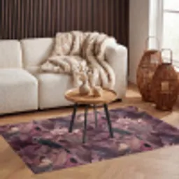 Vogels - Bladeren - Roze Vloerkleed Rechthoek klein 1091 -atmosphere_sfeer2_global
