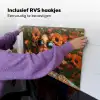 Vrouwen - Bloemen - Modern - Bril - Abstract Inductie beschemer met haakjes klein -ky-ophangen-nl