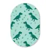 Donkergroen - Dinosaurussen - Afdrukken - Bladeren Wandcirkel Ovaal Forex klein -3d