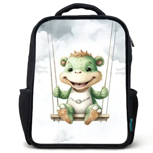 Draak - Baby dier - Kinderen Rugzak - Zwart middel -3d
