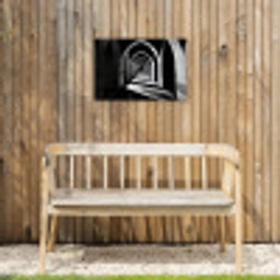 Gang - Bogen - Schaduw - Diepte Tuinposter op houten frame 2 cm dik klein -sfeer4