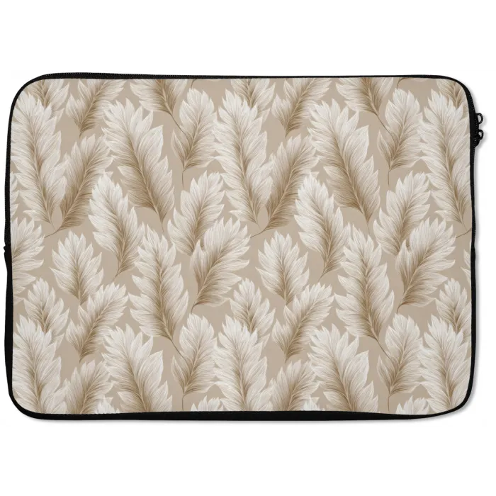 Botanisch - Patroon - Beige laptophoes neopreen klein 279 -zkaufland3dotto