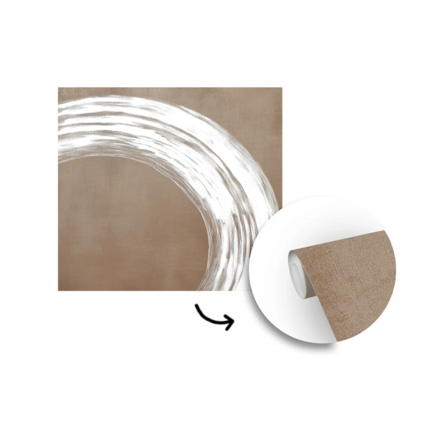 Verf - Bruin - Japandi fotobehang vinyl groot -3d