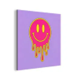 Smiley - Drip - Neon aluminium wit klein -3d