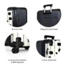 Grafisch - Modern - Zwart NBS - Large koffer - Volwassenen Unisex groot -zzzzzzzbolletjes_FR