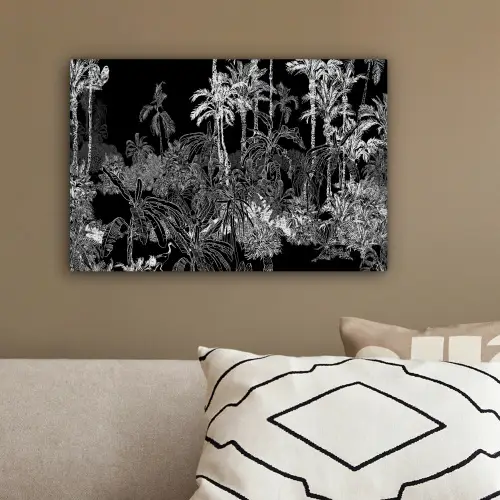Jungle - Bomen - Bladeren - Tropical canvas 2cm klein -sfeer3