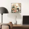 Toekan - Vogels - Bloemen - Tak aluminium wit klein -sfeer5