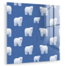 IJsbeer - Patroon - Blauw plexiglas 5mm klein 11 -zzzproduct_nieuw