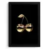 Kersen - Zwart - Goud - Chrome KitchenYeah - Keuken - Fotolijst klein -3d