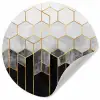 Goud - Hexagon - Chic - Patronen - Luxe Wandcirkel behangsticker klein -3d