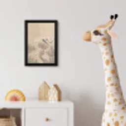 Bloemen - Vogels - Bloemen fotolijst zwart zonder passe partout klein -usfeer4_kinderkamer