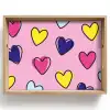 Hartjes - Valentijn - Patroon - Kleurrijk Dienblad Rechthoek middel -z3d_shopping