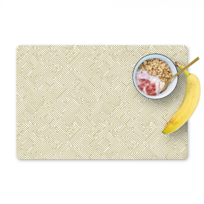 Geometrisch - Lijnen - Groen Placemat vinyl groot 368 -zzzproduct_Kitchenyeah-website