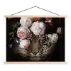 Bloemen - Jan Davidsz de Heem - Tijger - Schilderij - Stilleven - Oude meesters textielposter latten blank klein -3d