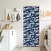 Botanisch - Patroon - Blauw deurposter klein 289 -sfeer5