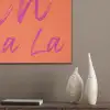 Oh la la - Oranje - Roze - Grafisch PET vilt klein -sfeer6_closeup