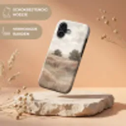 Landschap - Minimalistisch - Beige Toughcase MagSafe Apple iPhone 17 klein -USP_RandenV_NL
