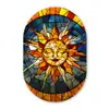 Mozaïek - Zon - Geel - Cirkel Wandcirkel Ovaal Forex klein -3d