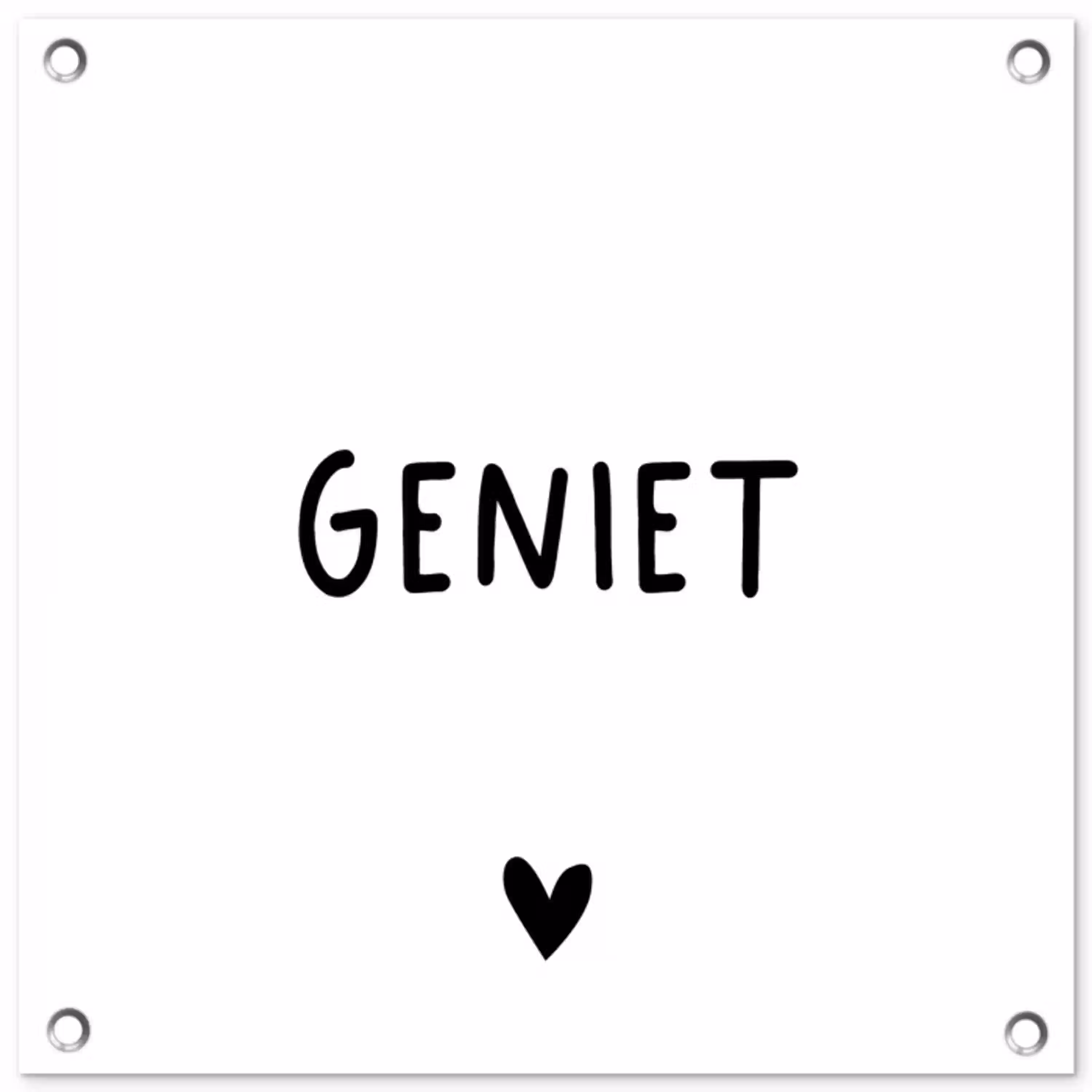 Spreuken - Geniet - Quotes tuinposter los doek klein -3d