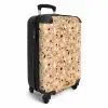 Terrazzo patroon kleurrijk bruin NBS - Handbagage koffer - Volwassenen Unisex middel -productfoto_3d