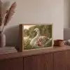 Zwaan - Bloemen - Natuur Light Box met batterij (Wandlamp) middel -sfeer2