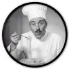 Chef - Spaghetti - Pasta Fotolijst rond zonder passe partout klein -3d