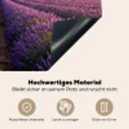 Landschap - Lavendelveld - Paars Inductie beschemer met haakjes klein -ky-onderkant-de