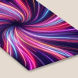 Abstract - Swirl - Futuristic - Neon fotolijst zwart zonder passe partout klein -zsfeer6