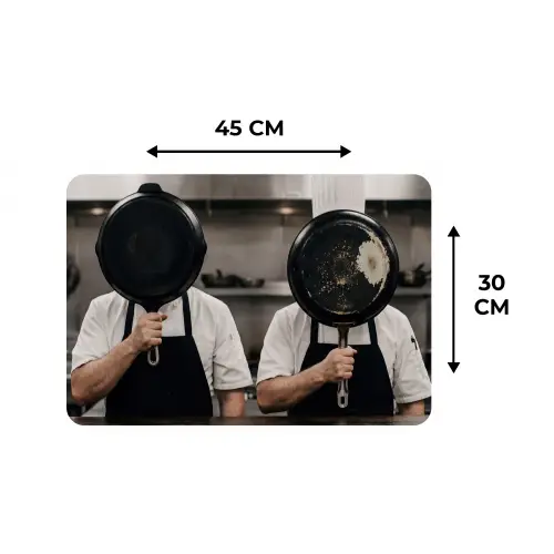 Koks - Koekenpannen - Keuken Placemat vinyl groot -specs