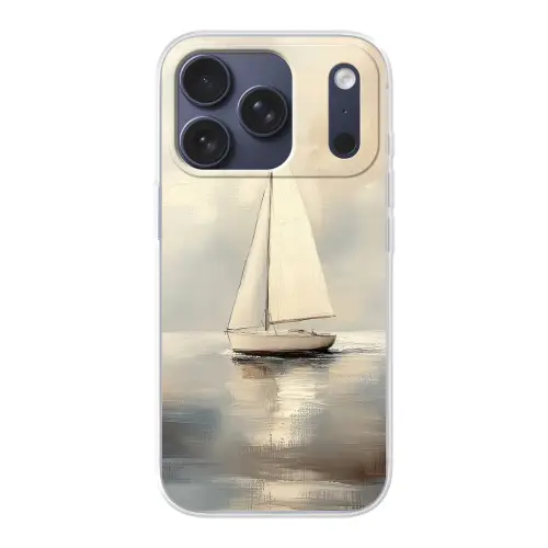 Zeilschip - Zee - Bewolkt Telefoonhoesje iPhone 17 Pro klein -3d
