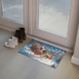 Kerstman - Rendier - Kerst - Sneeuw Deurmat klein -sfeer3