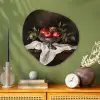 Granaatappels - Klassiek - Vintage Wandcirkel Organisch Aluminium middel -sfeer2