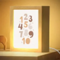 Getallen - Educatief - Leren tellen - Cijfers oefenen voor kinderen - Pastel kleuren Light Box met kabel klein -zzzz_3d_website