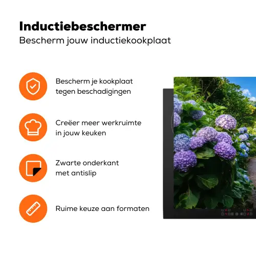 Hortsensia - Pad - Bloemen Inductie beschermer vinyl 3mm klein -zzzzzzz-td-ups
