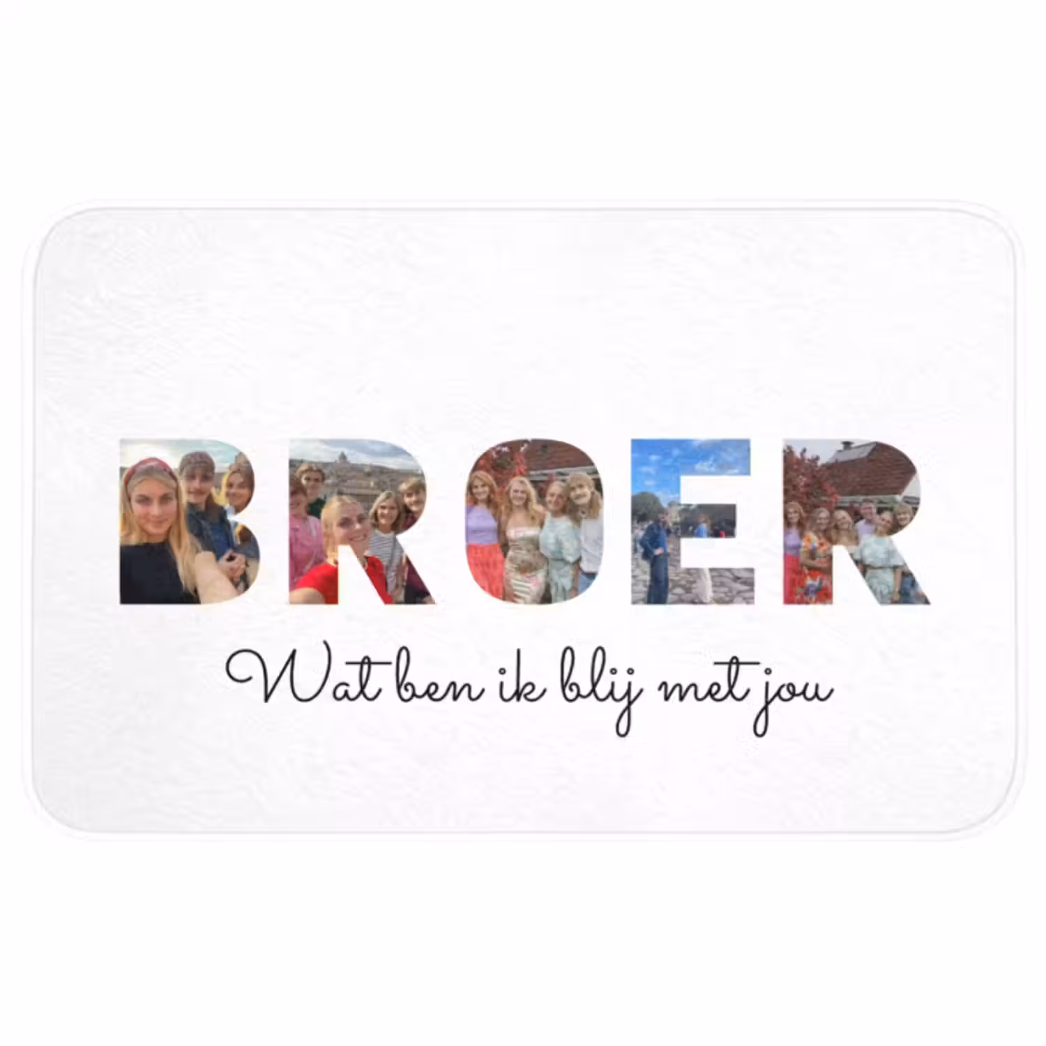 Gepersonaliseerde Wc Mat - Broer - Lettercollage