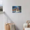 Kerstwonder - Winteravond - Kleurrijk tuinposter los doek klein -sfeer8