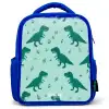 Vriendelijke T. rex tussen sporen Kinderrugzak - Blauw middel -3d