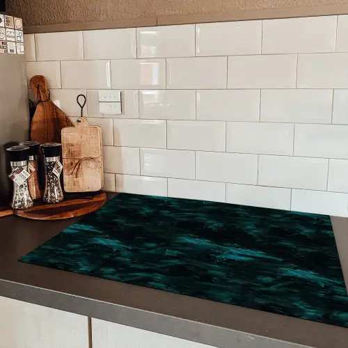 Vloeiend - Verf - Donker Inductie beschermer vinyl 3mm klein 276 -sfeer3