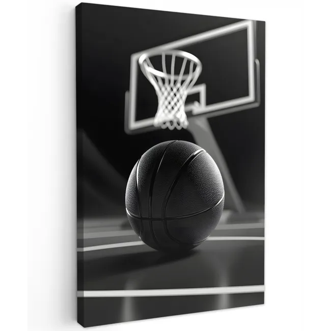 Basketbal - Basketbalveld - Lichtlijnen canvas 2cm klein -z3d