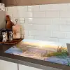 Strandzonsondergang met Helmgras Inductie beschermer vinyl 3mm klein -sfeer3