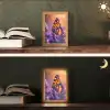 Bloemen - Vlinder - Lavendel - Bloem - Natuur Light Box met kabel (Tafellamp) klein -sfeer3