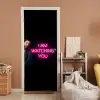 Man - Tekst - Neon deurposter klein -sfeer1