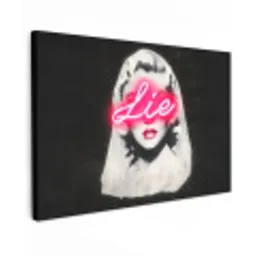 Neon - Letters - Vintage - Vrouw Tuinposter op houten frame 2 cm dik klein -3d