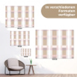 Ruitpatroon - Aardetinten - Minimalistisch tuinposter los doek klein 239 -Xsfeer9_DE