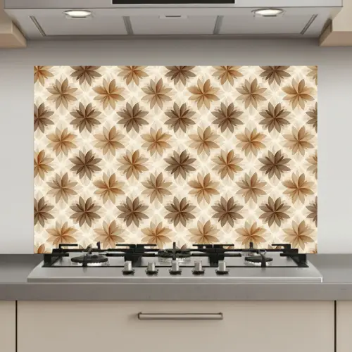 Geografisch - Patroon - Bruin keuken achterwand spatscherm klein 900 -3d_website