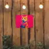 Kat - Kimono - Bloemen - Roze tuinposter los doek klein -sfeer1