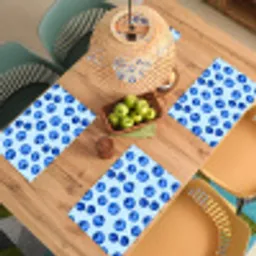 Bessen - Modern - Blauw Placemat vinyl groot 368 -zzsfeer5_Kitchenyeah-website