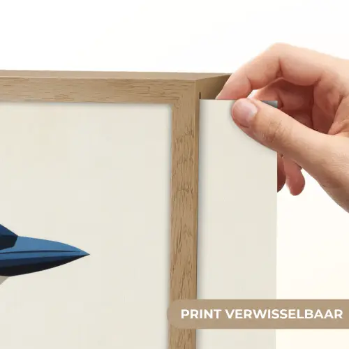 Illustratie - Blauw - Vogel Light Box met batterij (Wandlamp) middel -USP_websiteprintNL