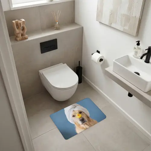 Hond - Badeend - Geel WCmat klein -sfeer1